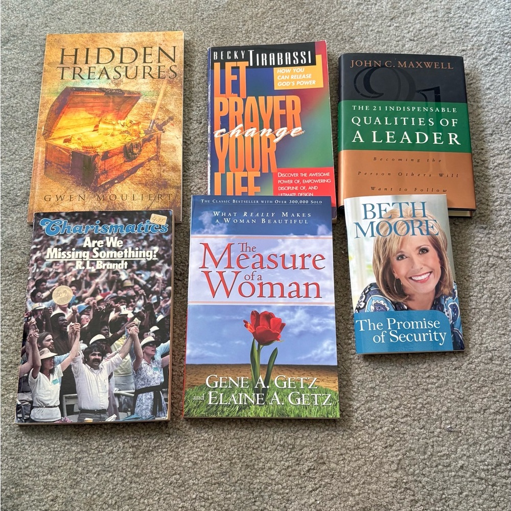 Christian Book Lot Six Assorted Books And Authors 5 Paperbacks One Hardback